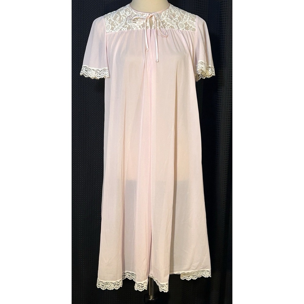 Clair Sandra Beverly Hills Lucie Ann Vintage Full Length Nightgown Pink Petite